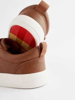 Marron fauve - Baskets à deux lanières à fermeture tactile