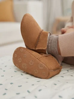Marron fauve - Bottes bébé doublées chaudes (0-2 mois)