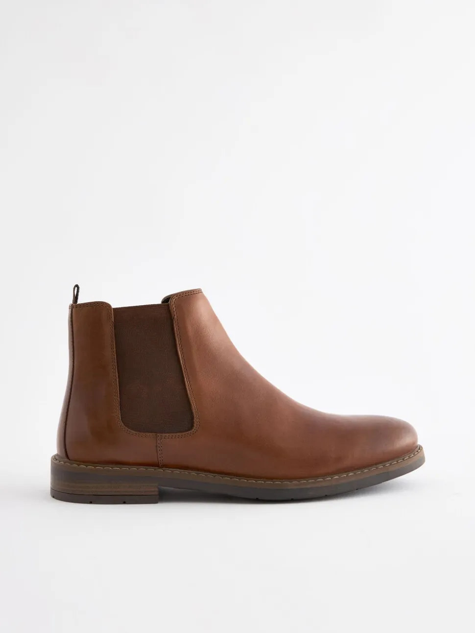 Marron fauve - Bottes Chelsea en cuir cireux