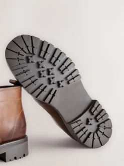 Marron fauve - Bottes Chukka en cuir épais