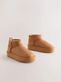 Marron fauve - Bottes de cheville Slipper