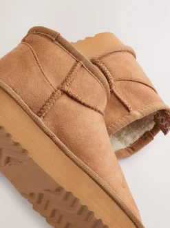 Marron fauve - Bottes de cheville Slipper