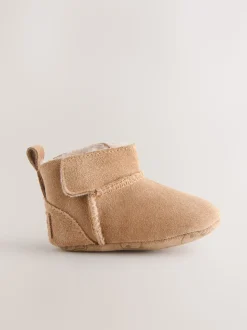 Marron fauve - Bottes Pull-On Bébé en daim (0-24mths)