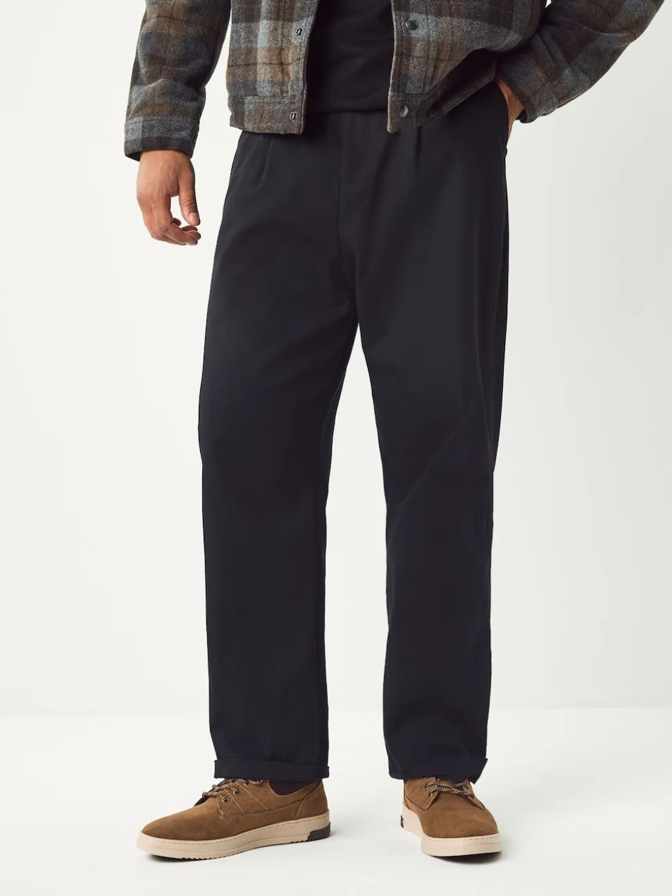 Marron fauve - Bottines à col en maille