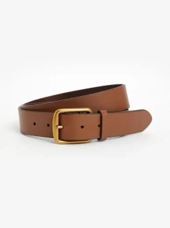 Marron fauve - Ceinture Polo Ralph Lauren Saddle en cuir avec logo