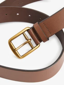 Marron fauve - Ceinture Polo Ralph Lauren Saddle en cuir avec logo