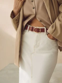 Marron fauve - Ceinture régulière en PU