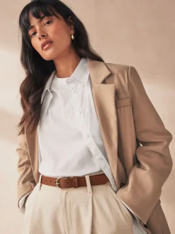 Marron fauve - Ceintures de cuir régulières