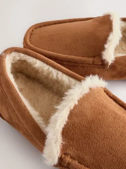 Marron fauve - Chaussons mocassins confortables