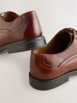 Marron fauve - Chaussures Derby à embout