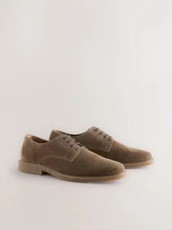 Marron fauve - Chaussures Suede Derby