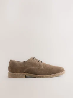 Marron fauve - Chaussures Suede Derby