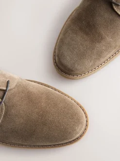 Marron fauve - Chaussures Suede Derby