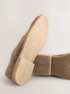 Marron fauve - Chaussures Suede Derby