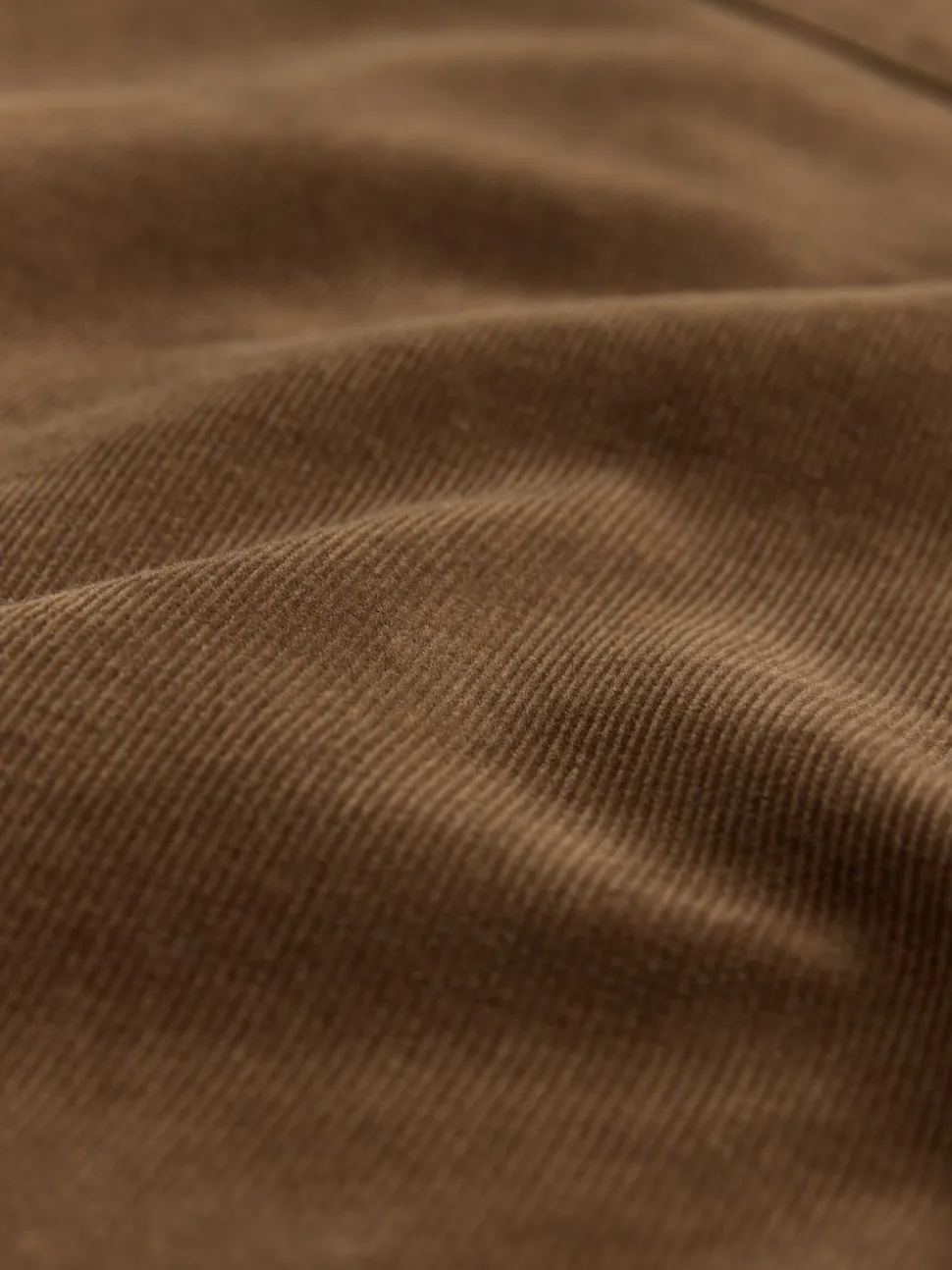 Marron fauve - Chemise en velours côtelé à manches longues style western