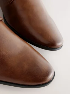 Marron fauve - Coupe classique - Chaussures Derby à lacets