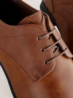 Marron fauve - Coupe classique - Chaussures Derby à lacets