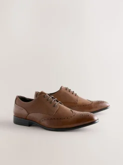 Marron fauve - Coupe large - Chaussures richelieu