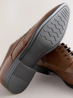 Marron fauve - Coupe large - Chaussures richelieu