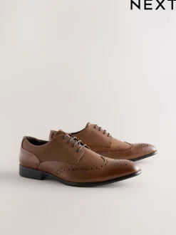 Marron fauve - Coupe large - Chaussures richelieu