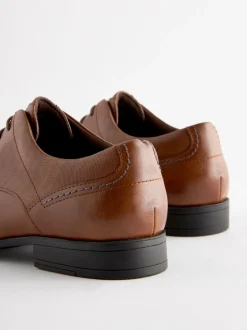 Marron fauve - Coupe large - Chaussures Derby à lacets