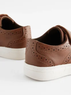 Marron fauve - Fermeture par contact Brogue Chaussures