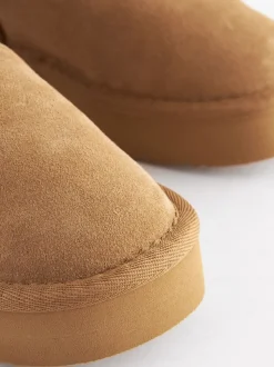 Marron fauve - Flatform Mini Bottes Pull-On en daim doublées chaudes et déperlantes