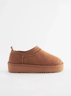 Marron fauve - Flatform Shoot Fleece Lined Slippers
