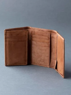 Marron fauve - Lakeland portefeuille Bowston en cuir à trois plis