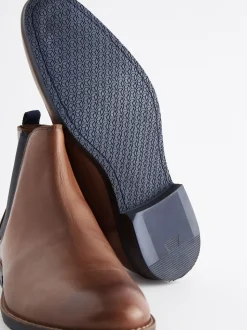 Marron fauve - Leather Chelsea Boots