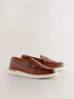 Marron fauve - Mocassins Compensées