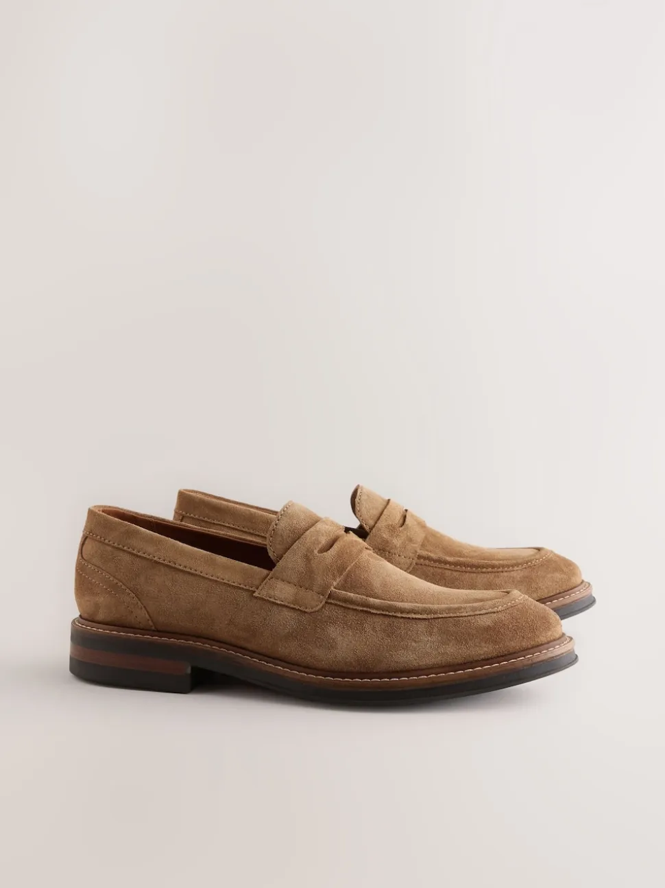 Marron fauve - Mocassins en daim