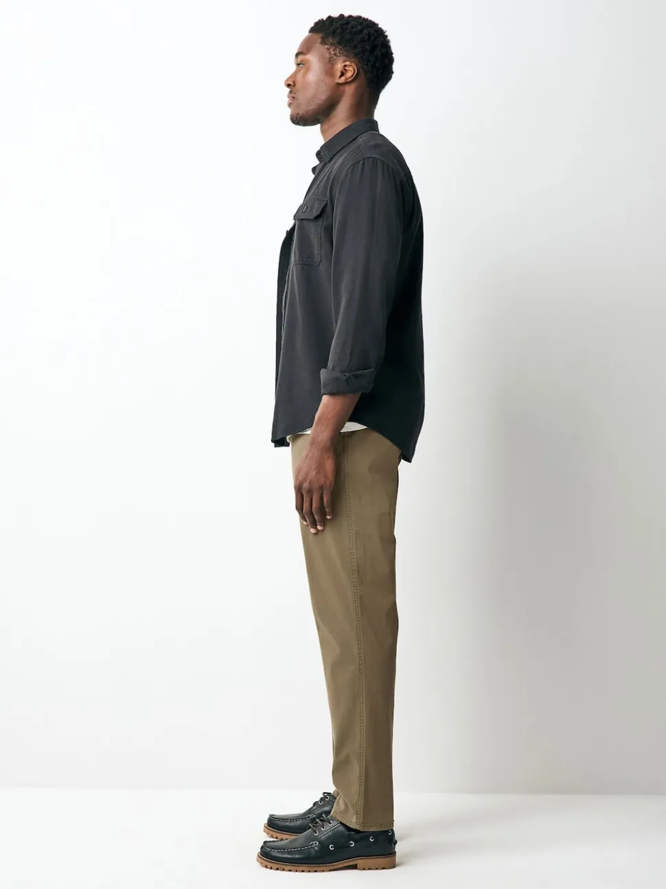 Marron fauve - Pantalon chino texturé