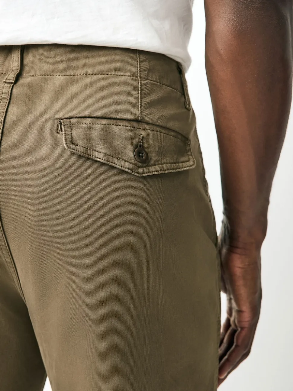 Marron fauve - Pantalon chino texturé