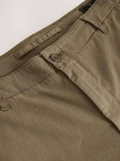 Marron fauve - Pantalon chino texturé