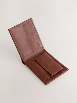 Marron fauve - Portefeuille zippé à deux volets