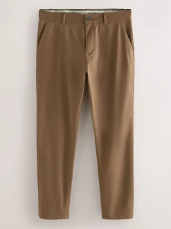 Marron fauve - Slim Fit (Slim Fit) - Pantalon chino stretch