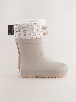 Marron imprimé - Bottes de pluie Personnage Thinsulate avec poignets doublés