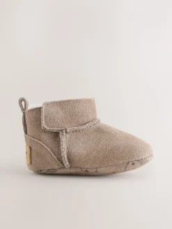 Marron mink - Bottes Pull-On Bébé en daim (0-24mths)