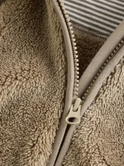 Marron mink - Combinaison bébé en polaire