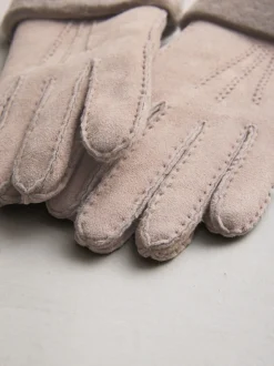 Marron mink - Gants N. Premium en cuir et peau de mouton