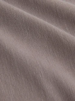 Marron mink - Pantalon large en denim de jersey