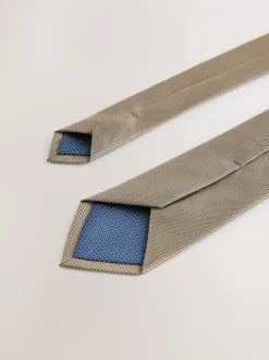 Marron neutre - Ajusté - Cravate texturée