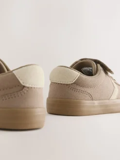 Marron neutre - Baskets à lacets élastiques à fermeture tactile