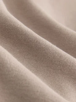 Marron neutre - Sweat-shirt à capuche long actif à coutures apparentes ultra-doux avec poches