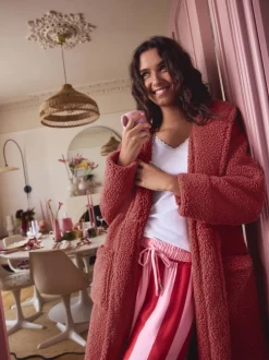 Marron rouille - Robe de chambre en peluche