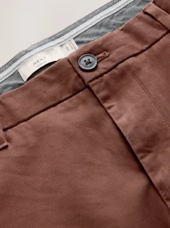 Marron rouille - Slim Fit (Slim Fit) - Pantalon chino stretch