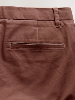 Marron rouille - Slim Fit (Slim Fit) - Pantalon chino stretch