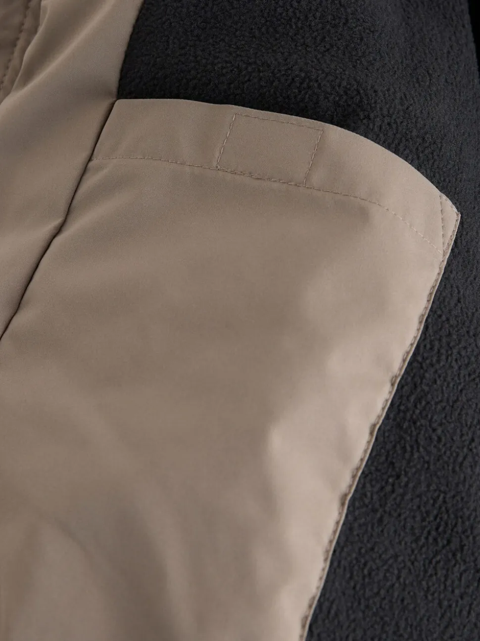 Marron rouille color block - Manteau rembourré doublé en micropolaire Résistant à la douche (3-17ans)