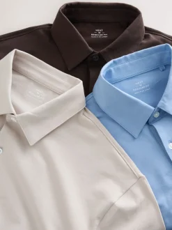 Marron/bleu/neutre - Polo en jersey Manches courtes 3 Pack